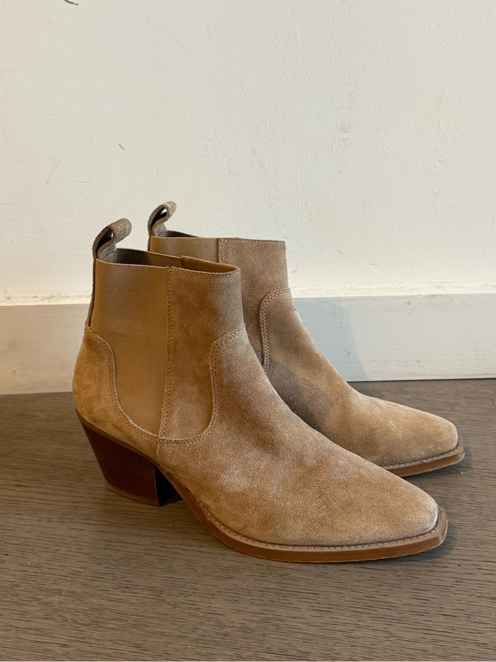 Everlane Tan Suede Ankle Boots - Picture 2 of 3